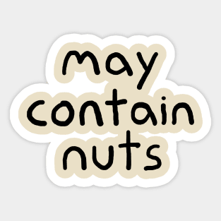 May Contain Nuts Sticker